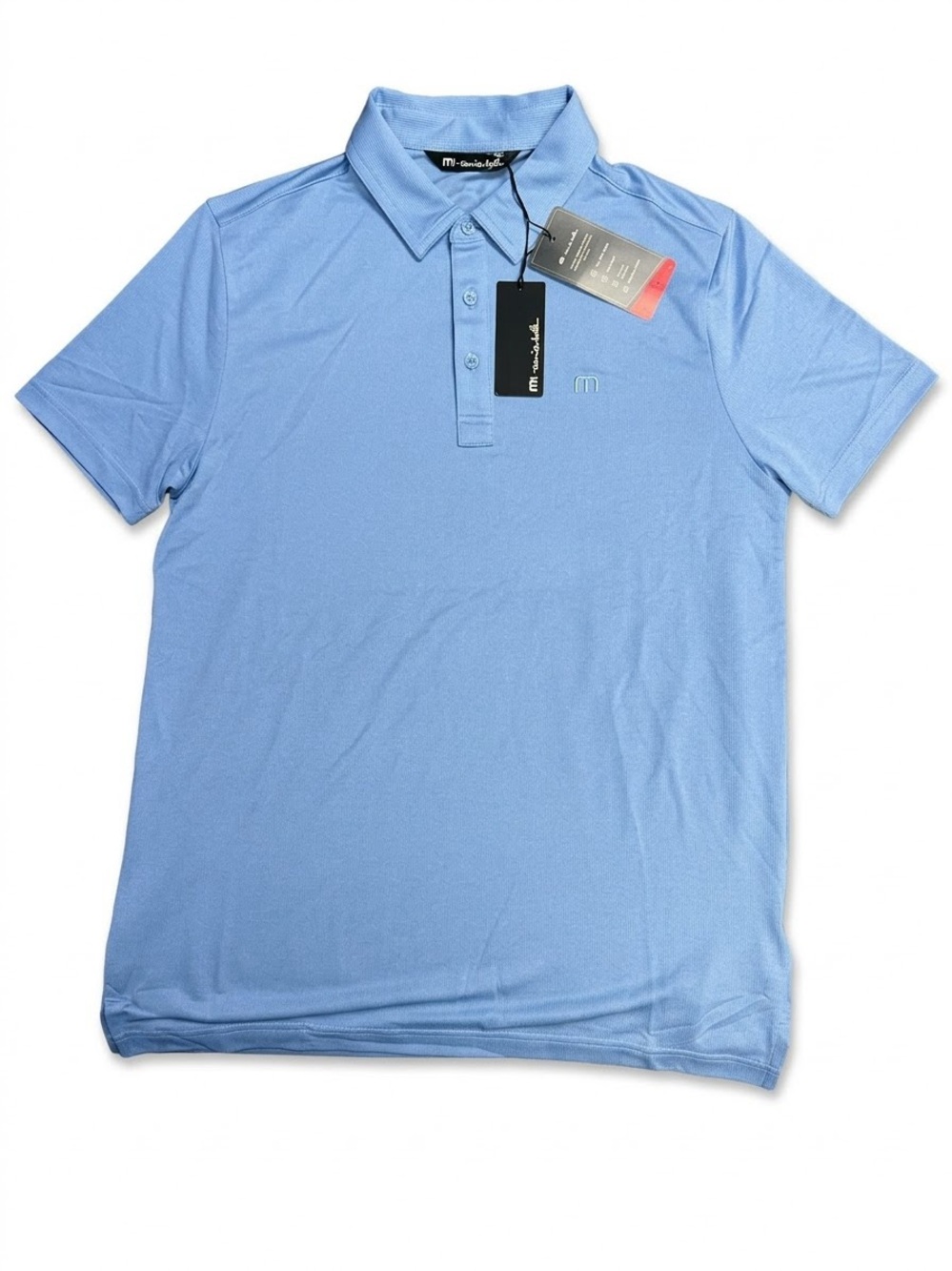 Travis Mathew Men's Light Blue Performance Polo